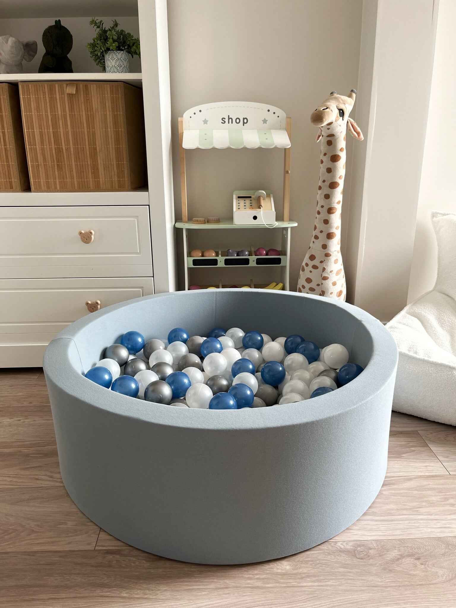 Moje | Cotton Bath Balls - Blue 90x30 cm + Bath Balls