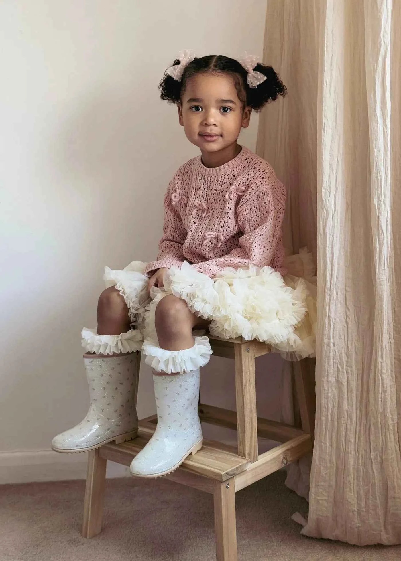 Mrs Ertha | Wellies Regenlaarzen Flower Buds Glitter