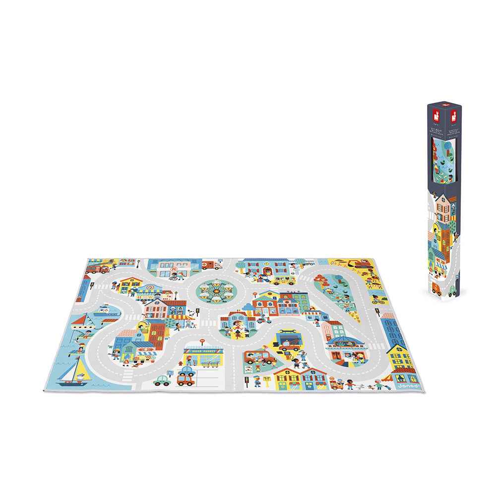 Janod | Cross Roads - City Play Mat with Circuit