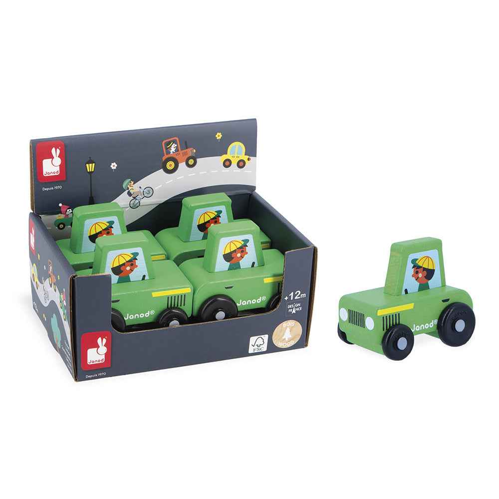 Janod | Cross Roads - Countryside Green Wooden Tractor