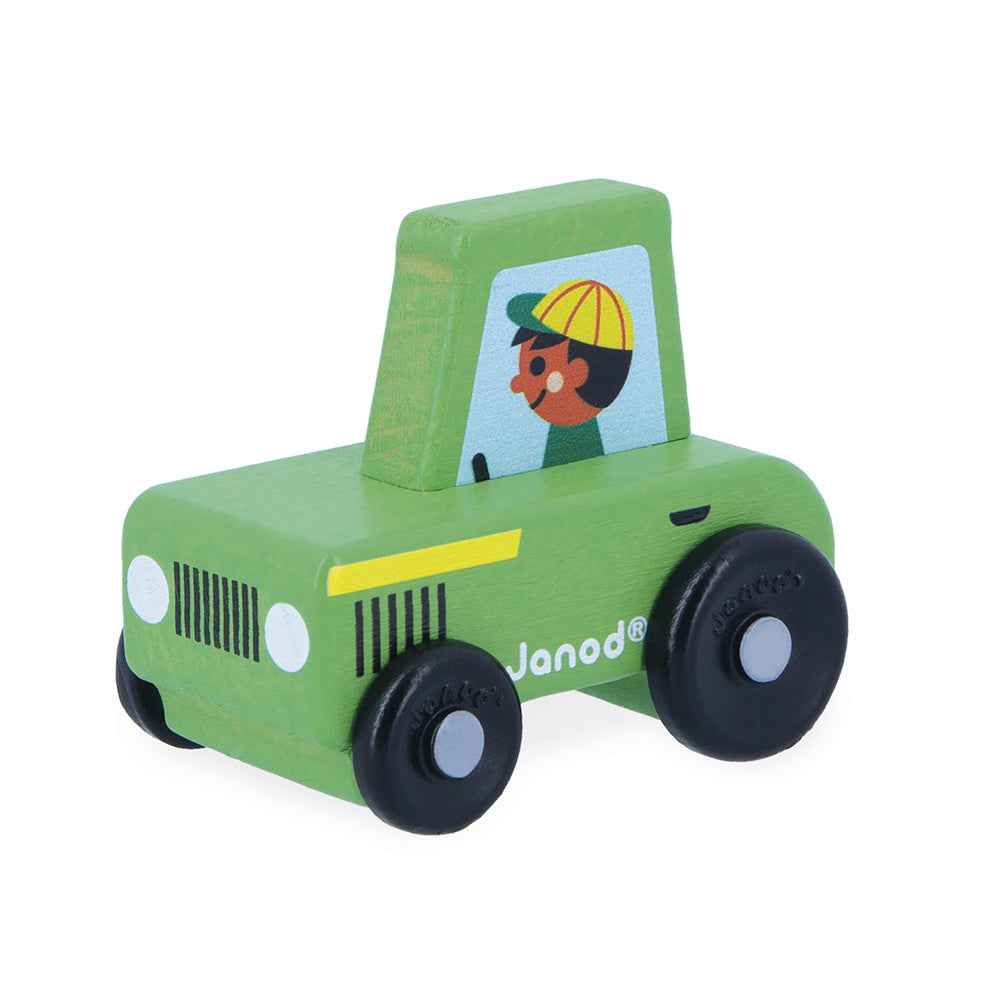 Janod | Cross Roads - Rural Green Wooden Tractor