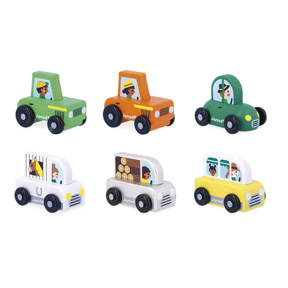 Janod | Cross Roads - Countryside Wooden Car