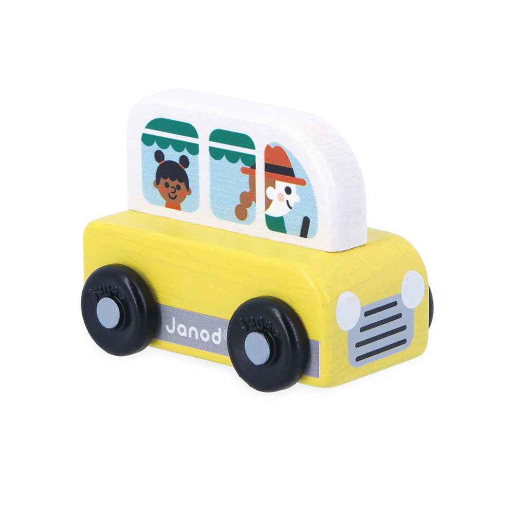 Janod | Cross Roads - Countryside Wooden Toy Bus