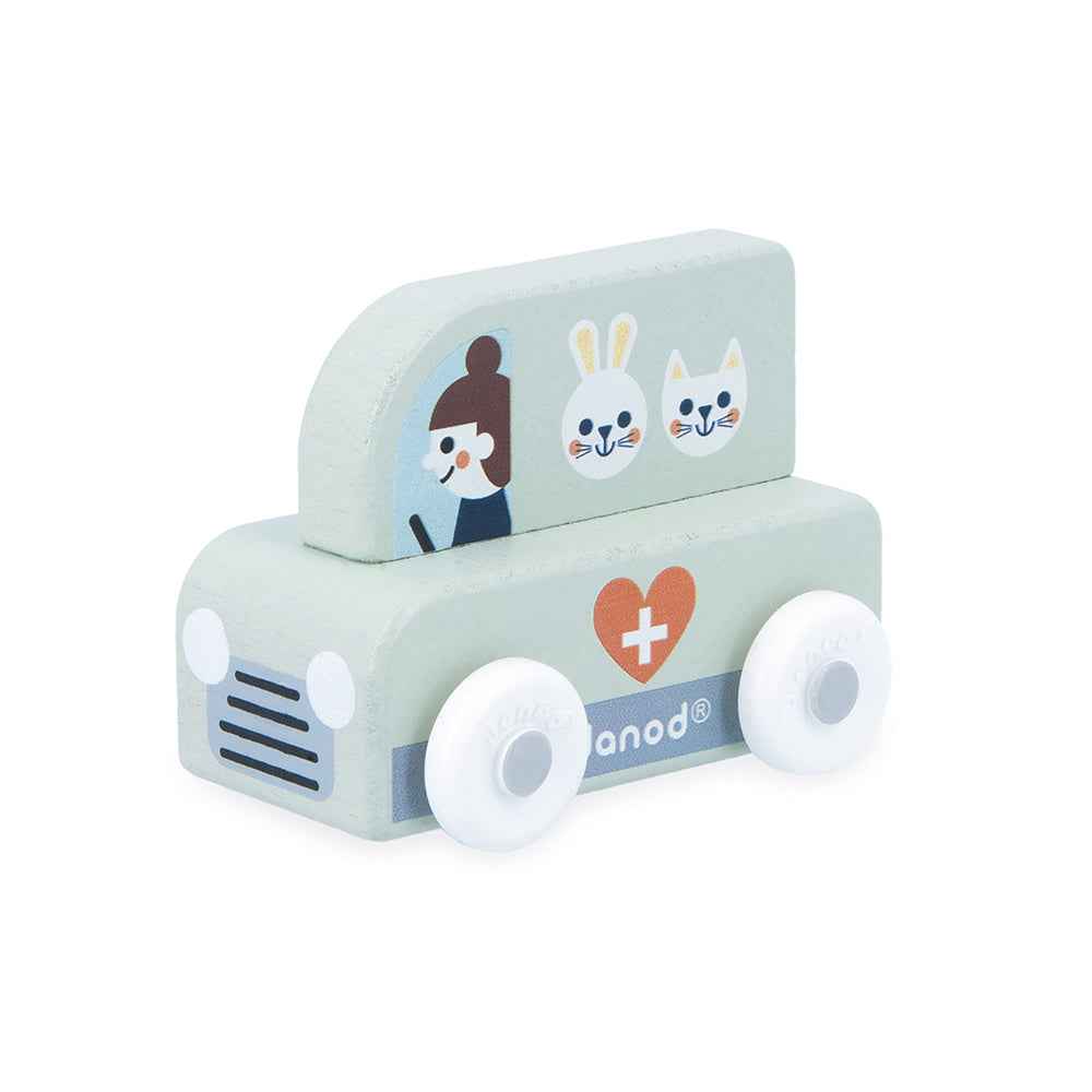 Janod | Cross Roads - Mountain Valley Wooden Animal Ambulance