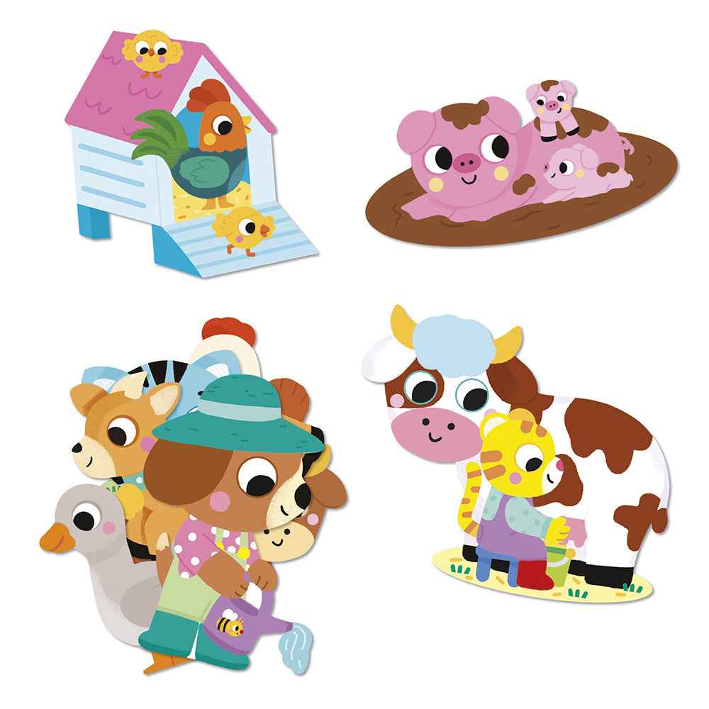 Janod | Large Farm Animal Stickers x50