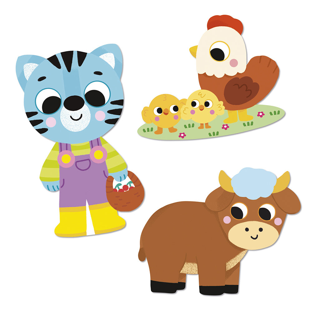 Janod | Grote Stickers Boerderijdieren x50