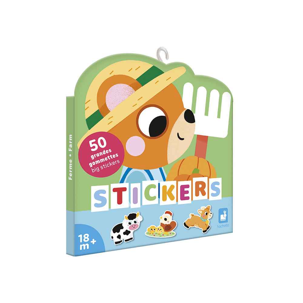 Janod | Large Farm Animal Stickers x50