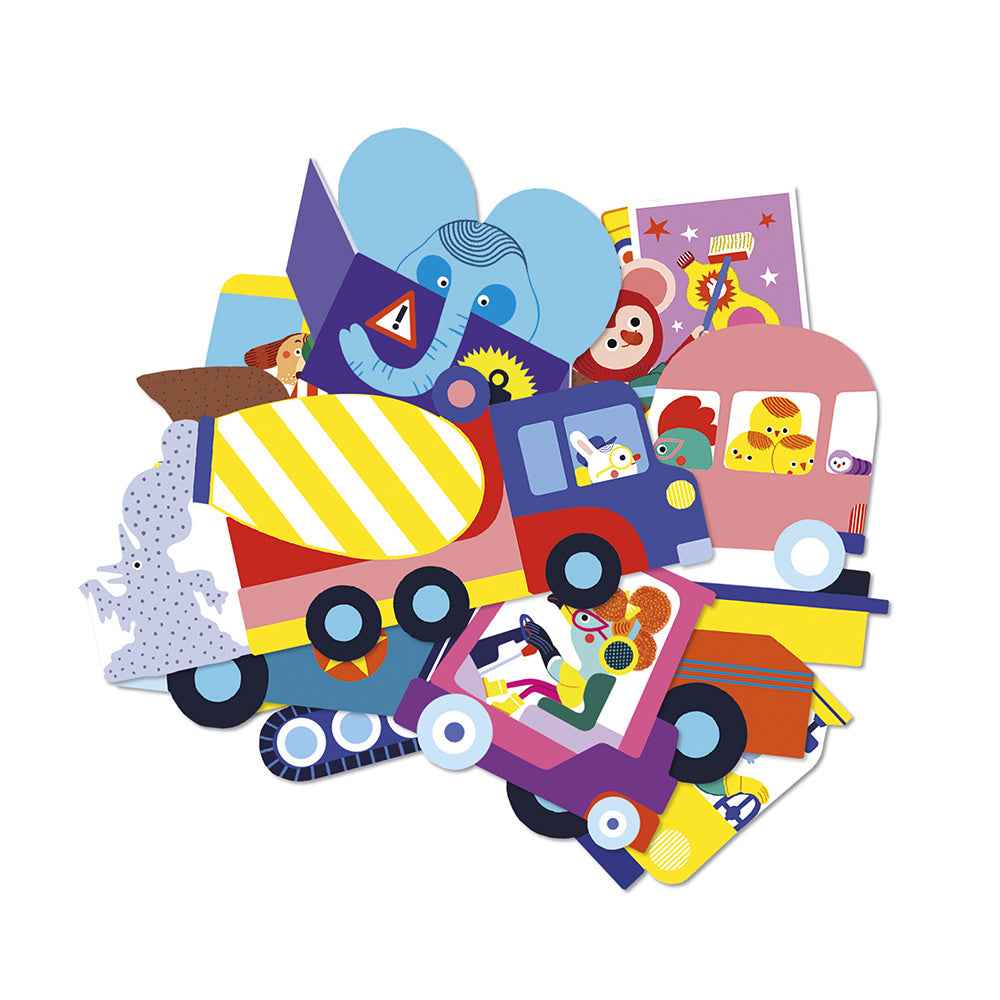 Janod | Grote Voertuigstickers x50