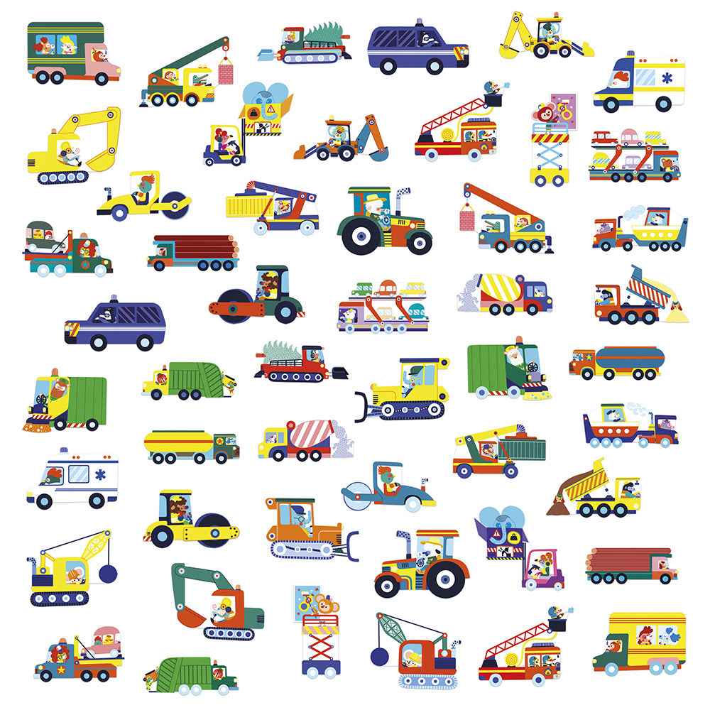 Janod | Grote Voertuigstickers x50