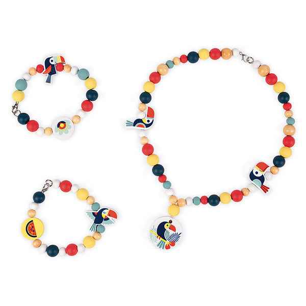 Janod Birdy Wooden Beads Toucans