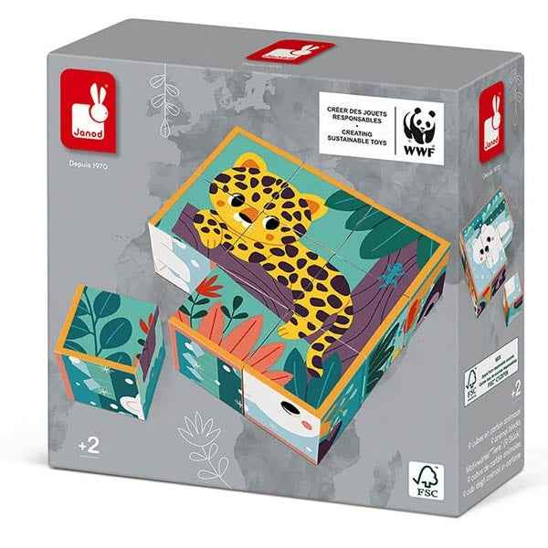 Janod block puzzle wild animals WWF®