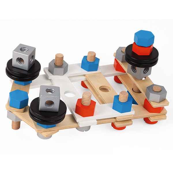 Janod - Brico Kids - Construction Toys - DIY Barrel 50pcs +3yrs