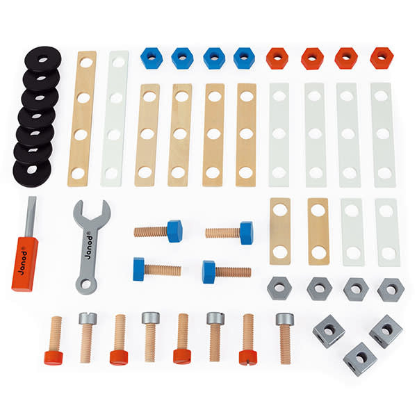 Janod - Brico Kids - constructie speelgoed - DIY ton 50st +3jr
