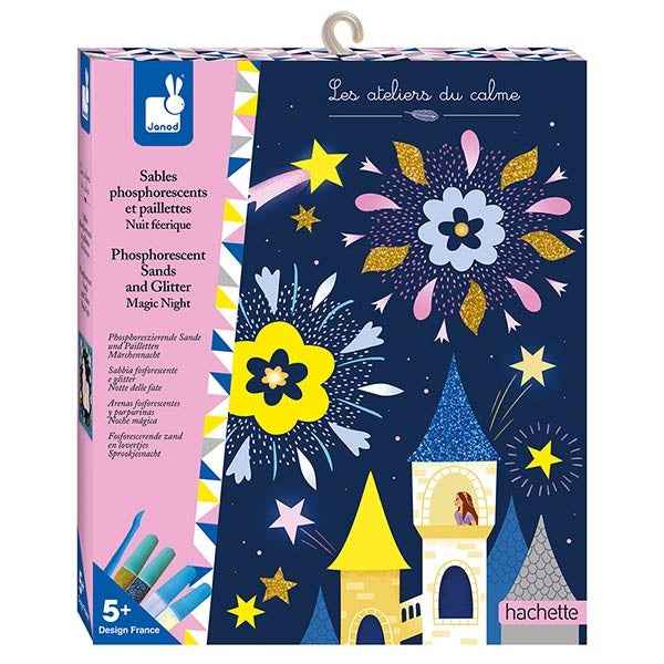 Janod Glow-in-the-Dark Glitter Sand: Magical Night