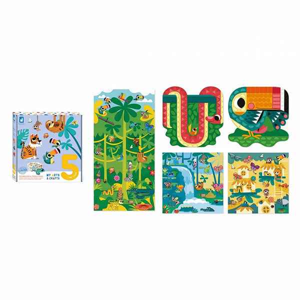 Janod knutselpakket stickeren Jungle +5 jr