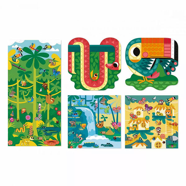 Janod knutselpakket stickeren Jungle +5 jr