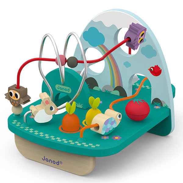 Janod - kralenspel - spelbaan met kralen - Looping Konijn en Co +1jr