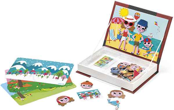 Janod - Magnetic Book 4 Seasons - 115 Pieces 3-8 Years