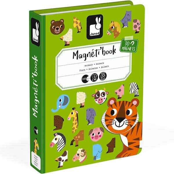 Janod - Magnetic Animal Book - 40 pieces, 3-8 years