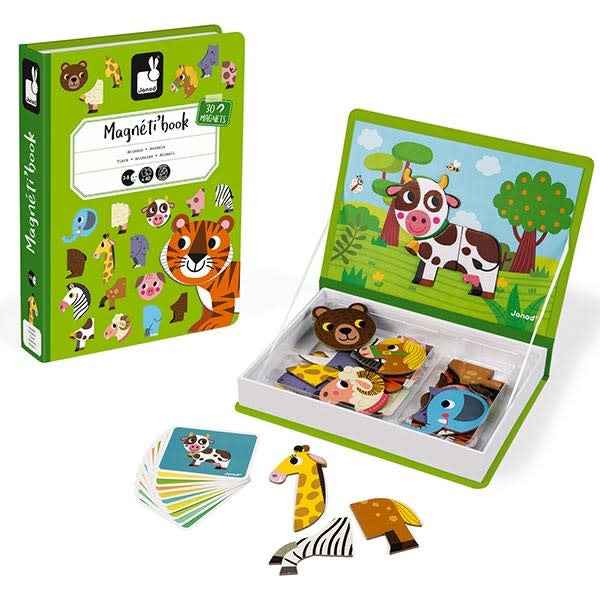 Janod - Magnetic Animal Book - 40 pieces 3-8 years