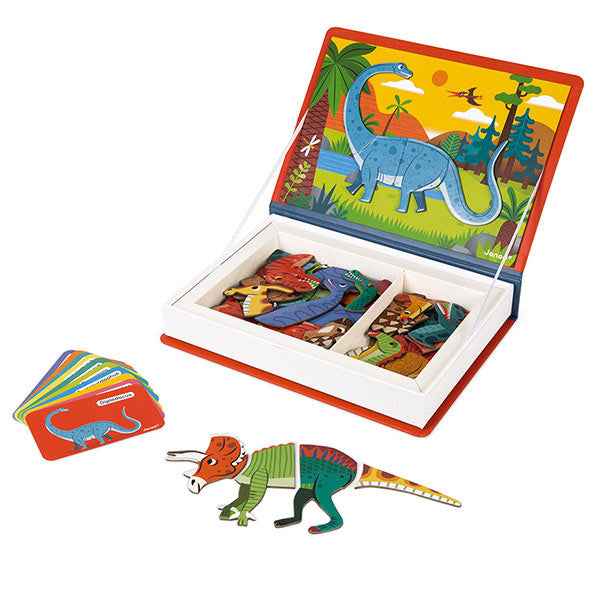 Janod magneetboek Dinosaurussen 50st 3-8jr