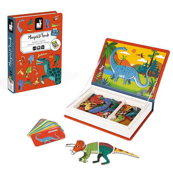 Janod magneetboek Dinosaurussen 50st 3-8jr