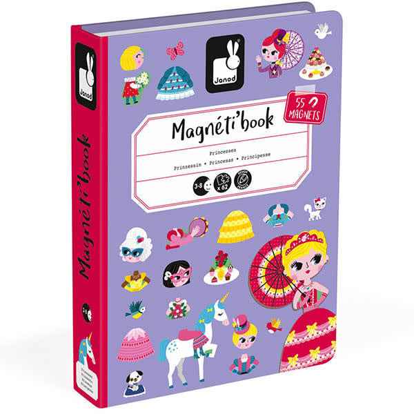 Janod - magneetboek prinsessen - 62st 3-8jr