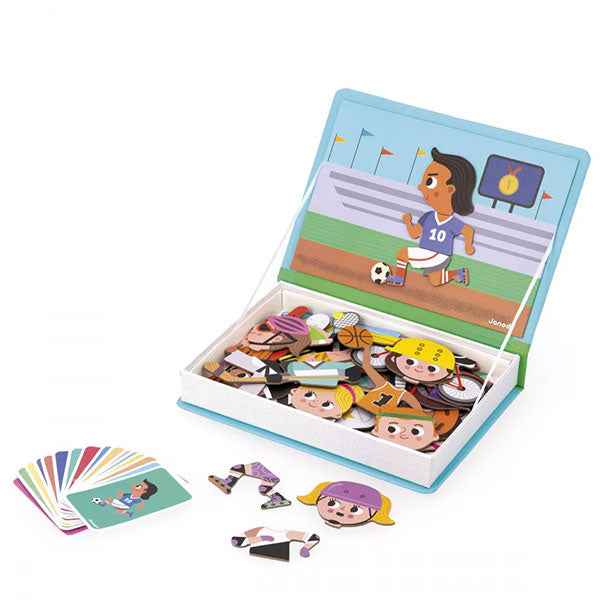Janod magneetboek Sporten 48st 3-8jr