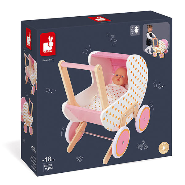 Janod poppenwagen Candy Chic