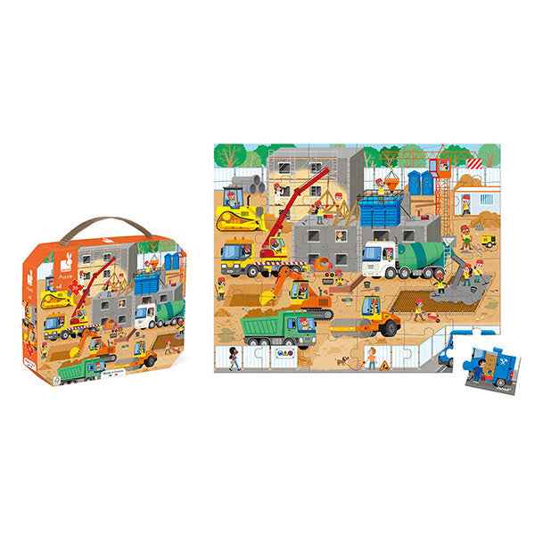 Janod puzzel bouwplaats 36 stukjes