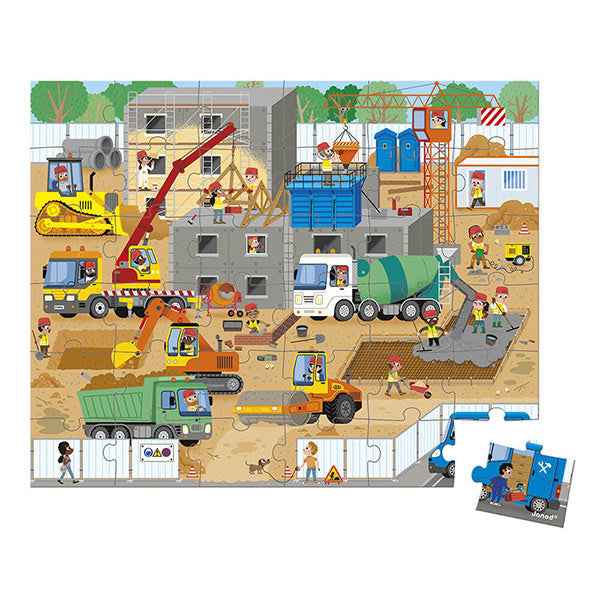 Janod puzzel bouwplaats 36 stukjes