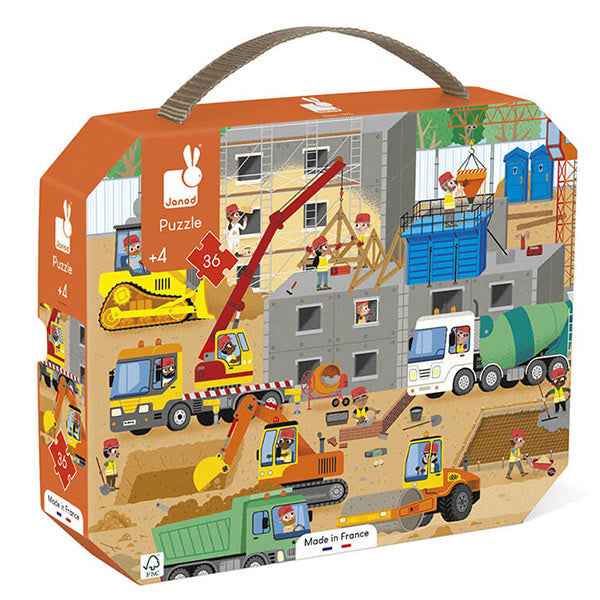 Janod puzzel bouwplaats 36 stukjes