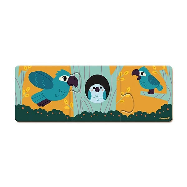 Janod puzzel dieren 10x 3 stukjes WWFÂ®