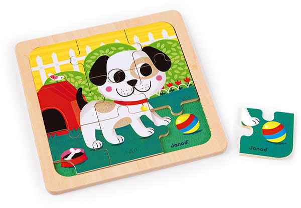 Janod - Titus the Dog Puzzle +18M - 9 pieces