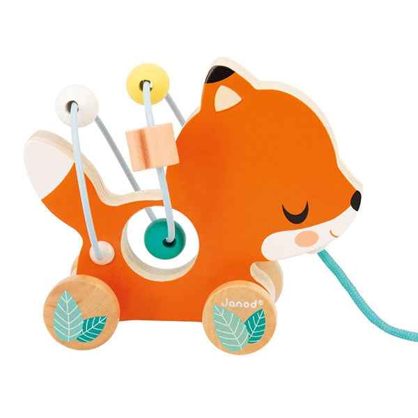 Janod Fox Pull-Along Toy and Bead Frame