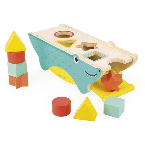 Janod Tropik Crocodile Shape Sorter +1 Year