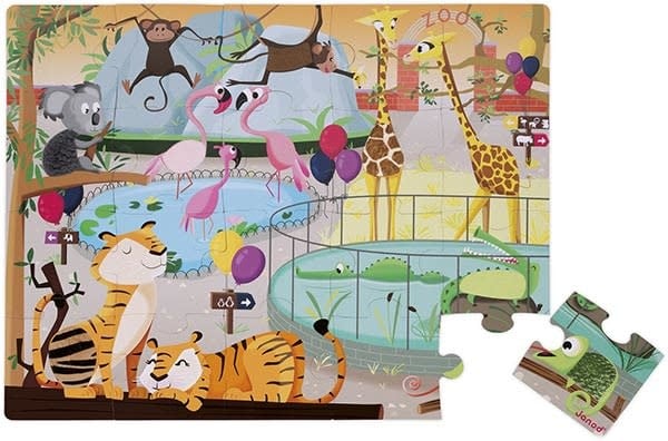 Janod - voelpuzzel - Een dag in de Zoo - 20st +3jr