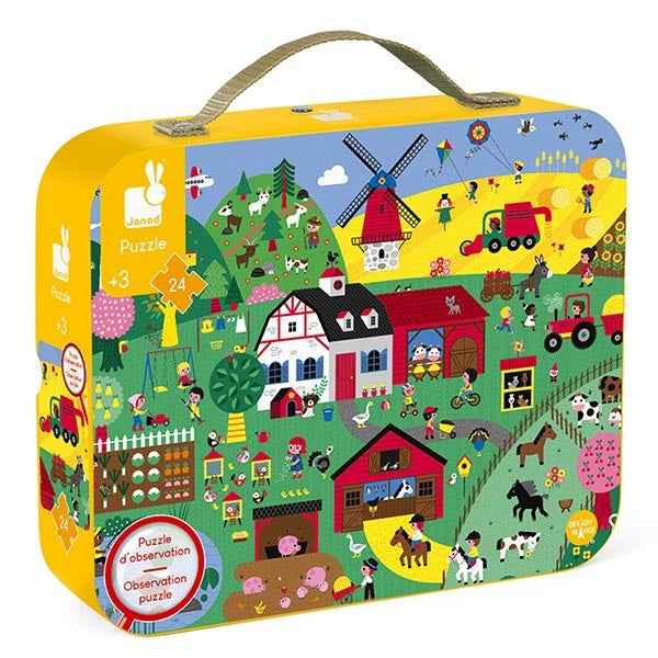Janod Farm Search Puzzle – 24 Pieces, Ages 3+
