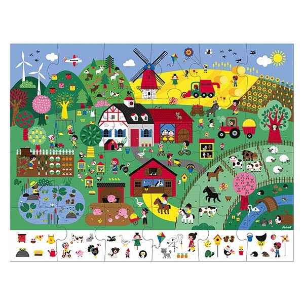 Janod zoekpuzzel De boerderij 24st +3jr