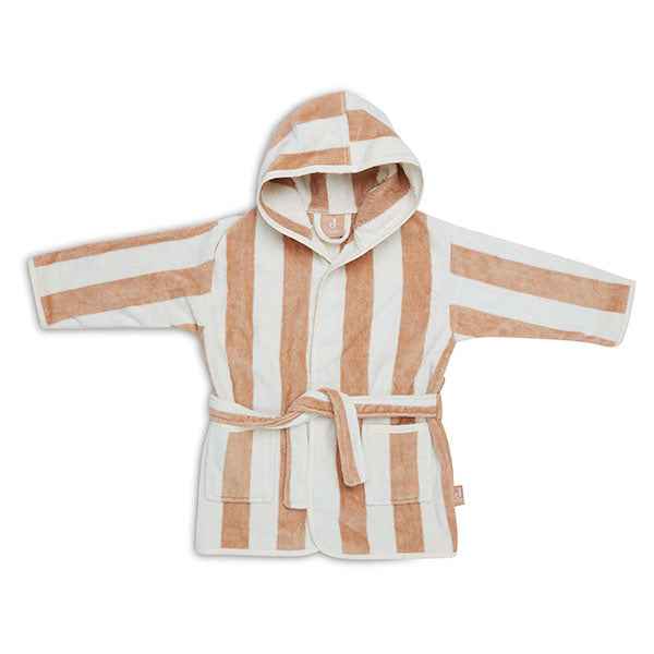 Jollein bathrobe 1-2 years Striped Terry Biscuit GOTS
