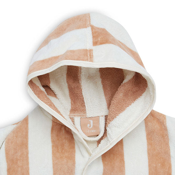 Jollein badjas 1-2 jaar Stripe Terry Biscuit GOTS
