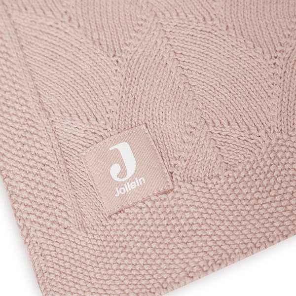 Jollein deken ledikant 100x150 Shell Knit Wild Rose