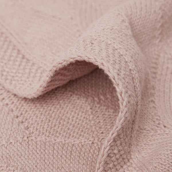 Jollein deken ledikant 100x150 Shell Knit Wild Rose
