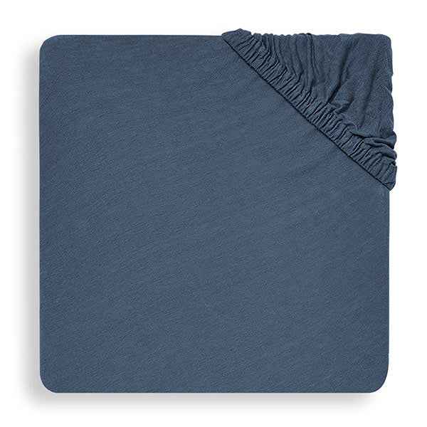Jollein Jersey Fitted Sheet 40x80cm Jeans Blue