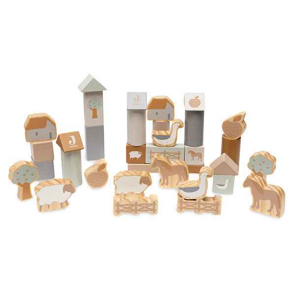 Jollein houten blokken set Farm
