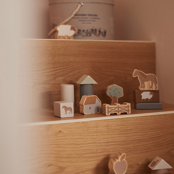 Jollein houten blokken set Farm