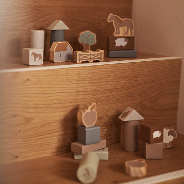 Jollein houten blokken set Farm