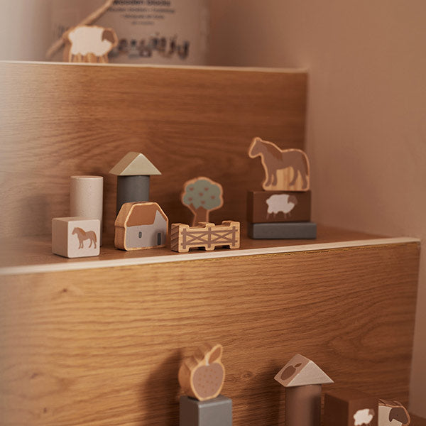 Jollein houten blokken set Farm