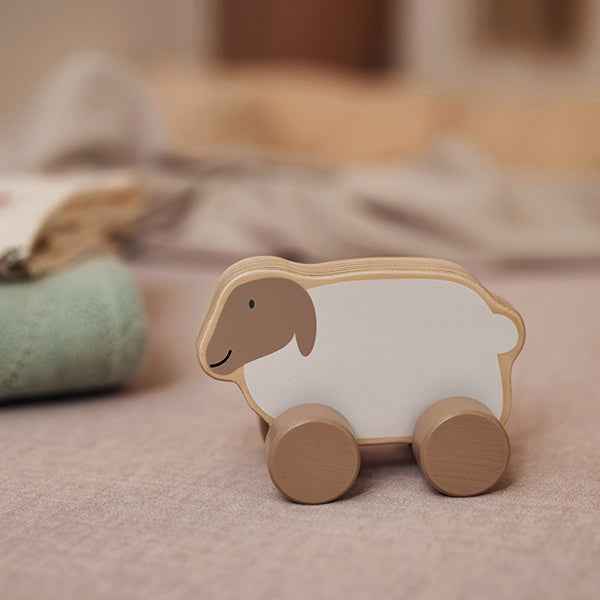 Jollein houten speelgoedauto Farm - Lamb