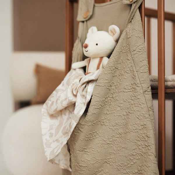 Jollein Waterproof Face Cloth Animals Olive Green 3-Pack